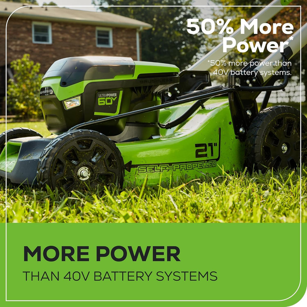 2026 60V 21” Cordless (Self-Propelled) Lawn Mower , 2 x 4.0Ah Batteries and Dual Port Rapid Charger