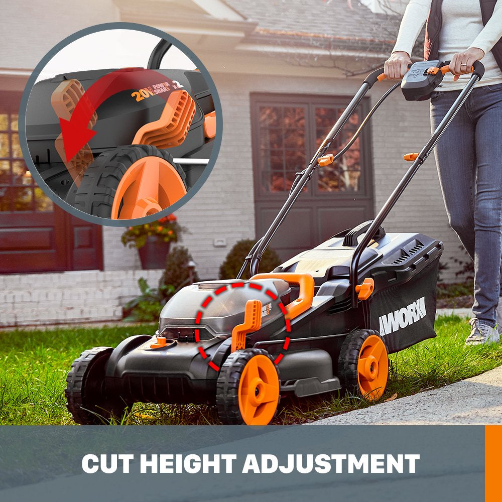 2026 40V Cordless Lawn Mower 14′′ with Intellicut, Mulching, 2x20V 4.0Ah Batteries and Charger Included