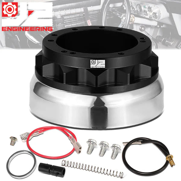 65-69 Ford Mustang 67-74 Bronco Aluminum Steering Wheel Hub Adapter - Black