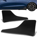 Pair Matte Black Rear Door Side Skirt Panel Splitters 17-22 Tesla Model 3