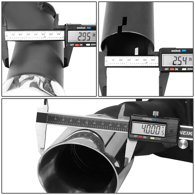 Axle-back Exhaust Systems w/4 in. OD Stainless Steel Muffler Tip 10-15 Chevy Camaro 6.2L 2Pcs