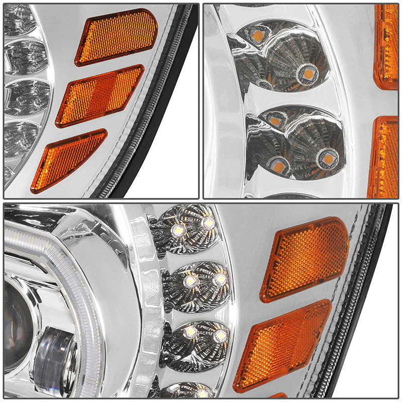 LED DRL Halo Sequential Headlights 06-17 Hino 338 268 258