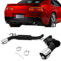 Axle-back Exhaust Systems w/4 in. OD Stainless Steel Muffler Tip 10-15 Chevy Camaro 6.2L 2Pcs