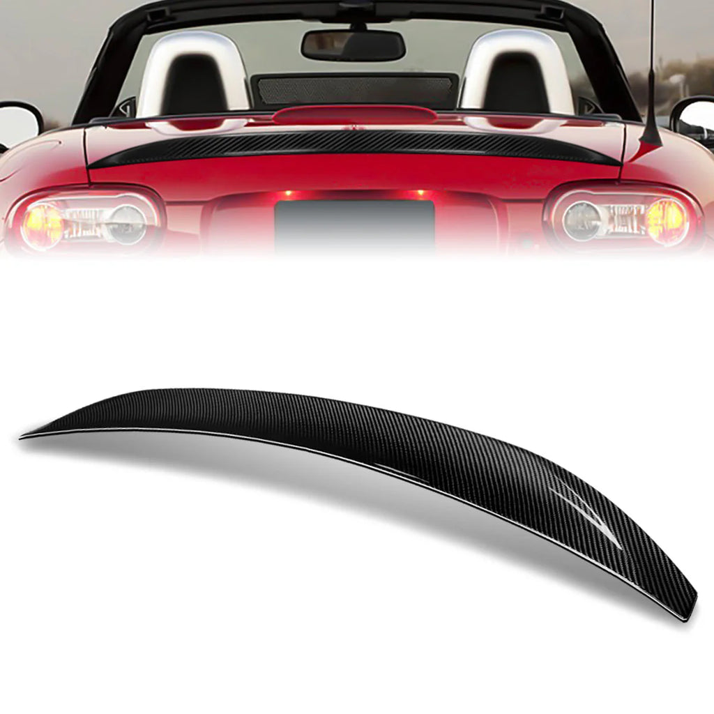 V-Style Carbon Fiber Rear Trunk Lid Spoiler 06-15 Mazda MX-5 Miata NC