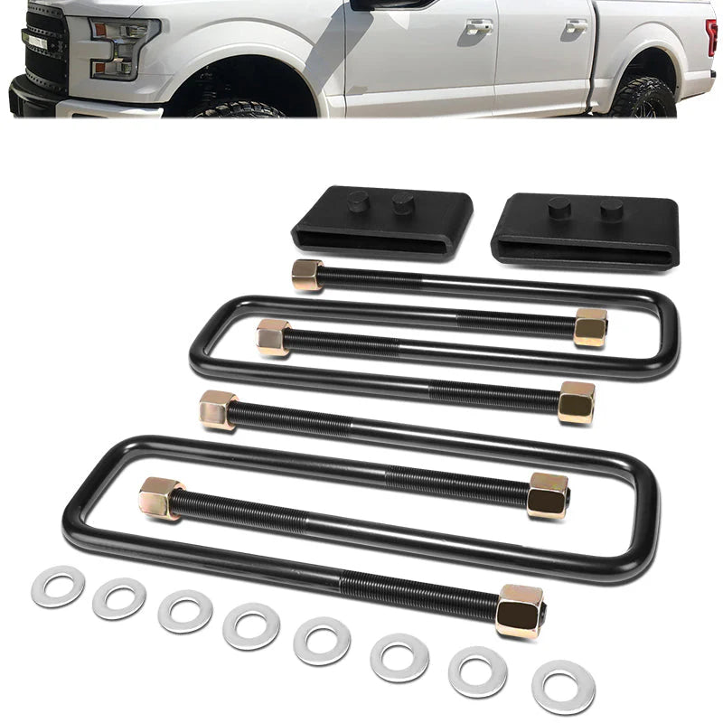 04-22 Ford F150 RWD 1 in. Rear Lift Block Kit U-Bolts