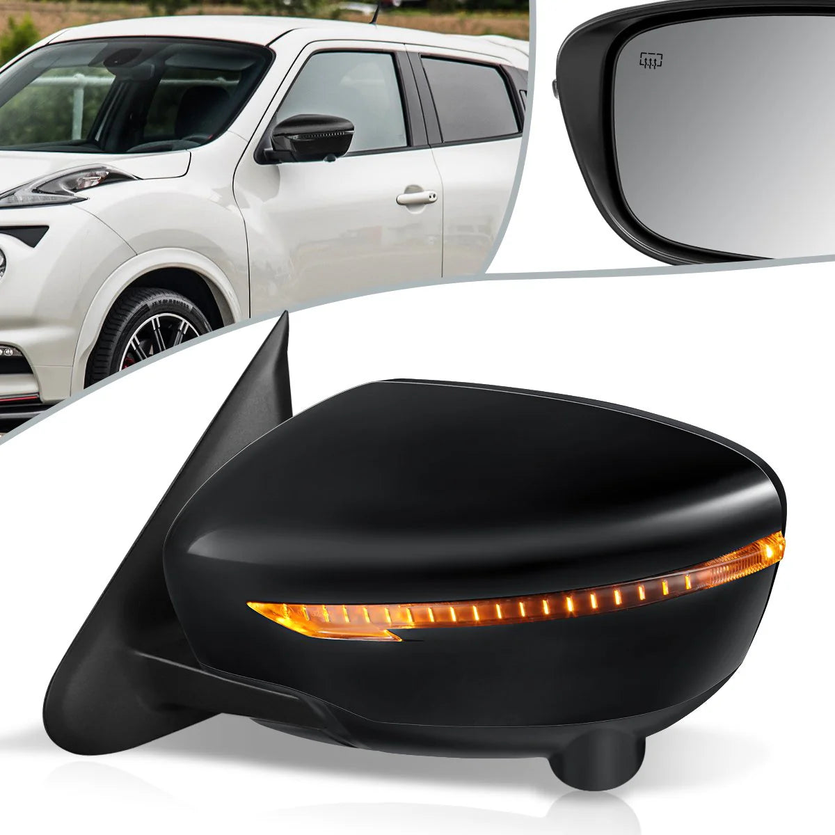 Powered Heated Side View Mirror (Left) 15-17 Nissan Juke