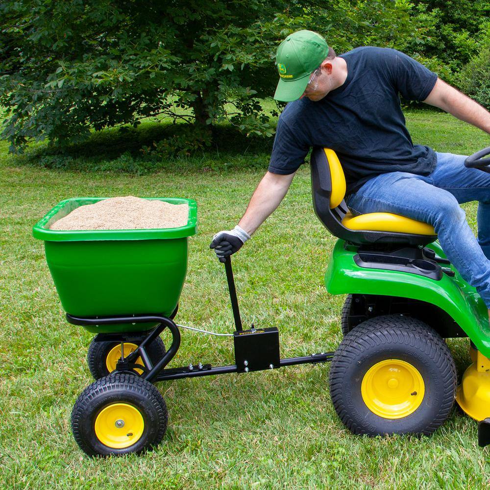 2026 175 lb Tow-Behind Broadcast Spreader, Rustproof Poly Hopper, Universal Fit