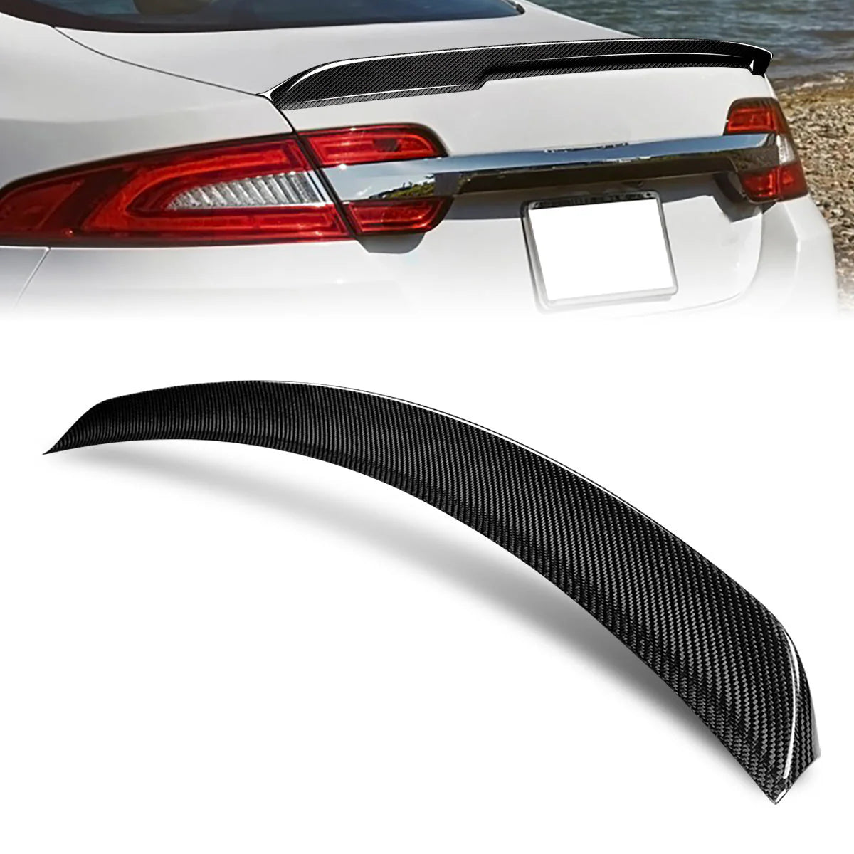 OE-Style Carbon Fiber Rear Trunk Lid Spoiler 09-15 Jaguar XF