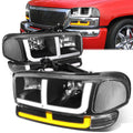 LED DRL Switchback Headlights 99-06 GMC Sierra 1500-3500 Yukon