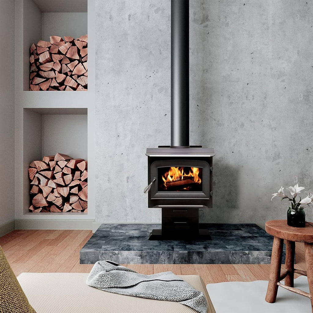 2026 Hearth AW1120E-P 1200 Sq. Ft. Pedestal Wood Stove