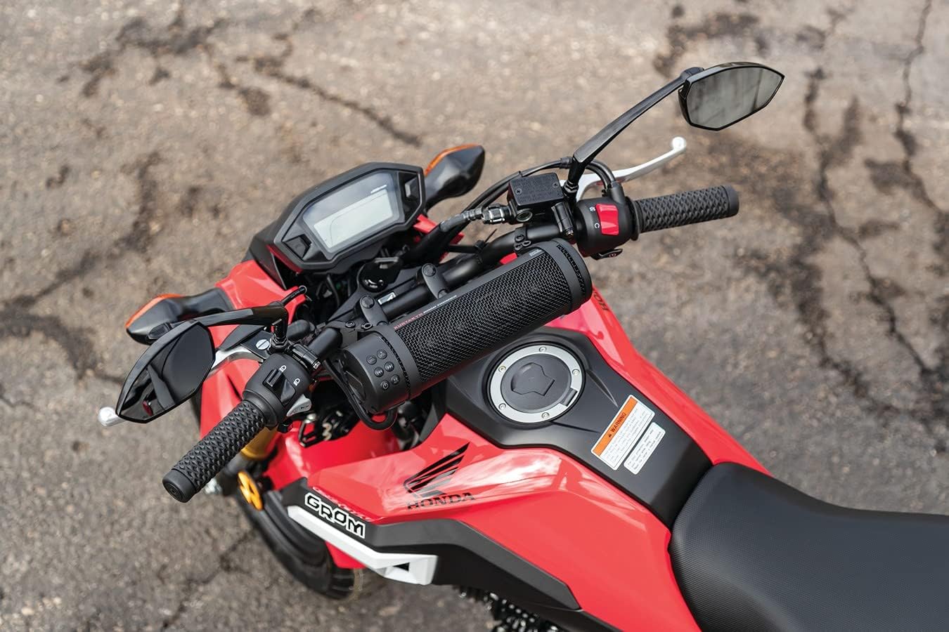 2026 Road Thunder 300W Waterproof Bluetooth Motorcycle Sound Bar, Handlebar Mount, Satin Black