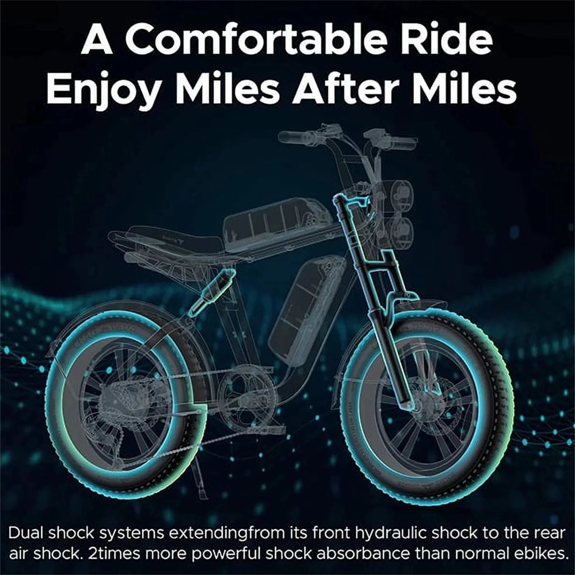 2026 AKEZ Electric Bike for Adults - 1000W 28mph Moped Ebike with 48V 13A Removable Battery, Up to 94 Miles All Terrain Off Road E-Bike with 20*4.0" Fat Tire,Full Suspension,7-Speed UL Certified