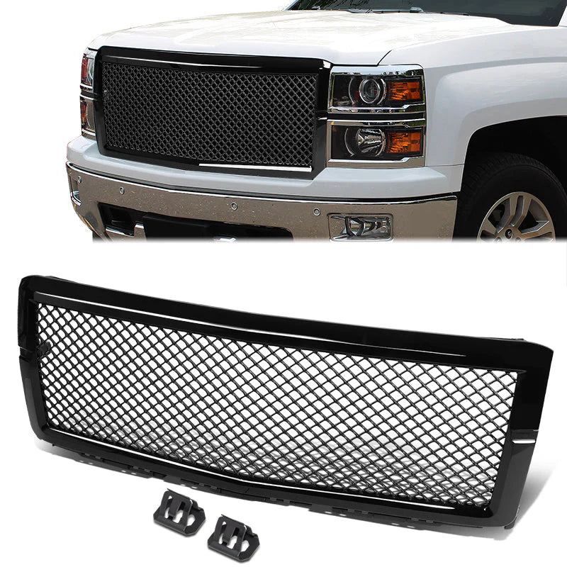 Diamond Mesh Front Grille 14-15 Chevy Silverado 1500
