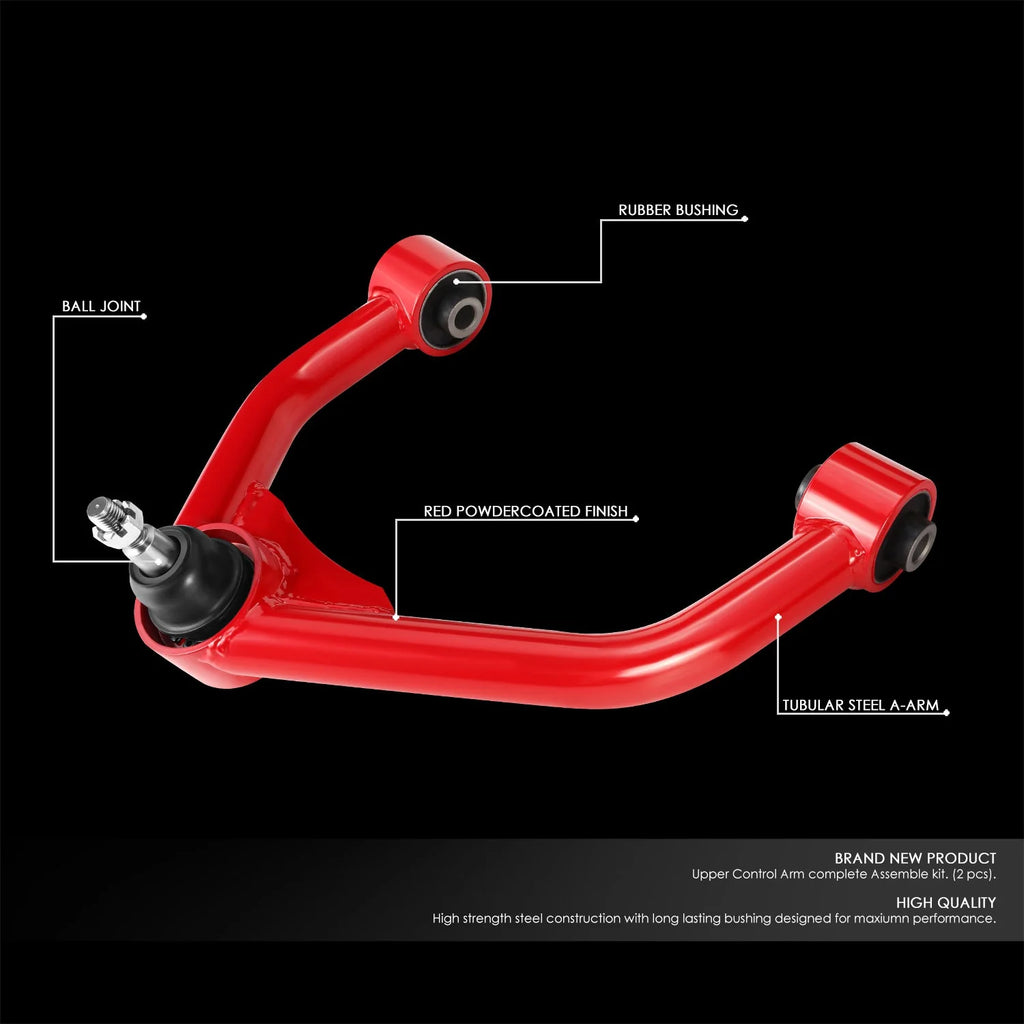 15-22 Chevrolet Colorado GMC Canyon 2-4 in. Lifted Front Upper Control Arms (Red)