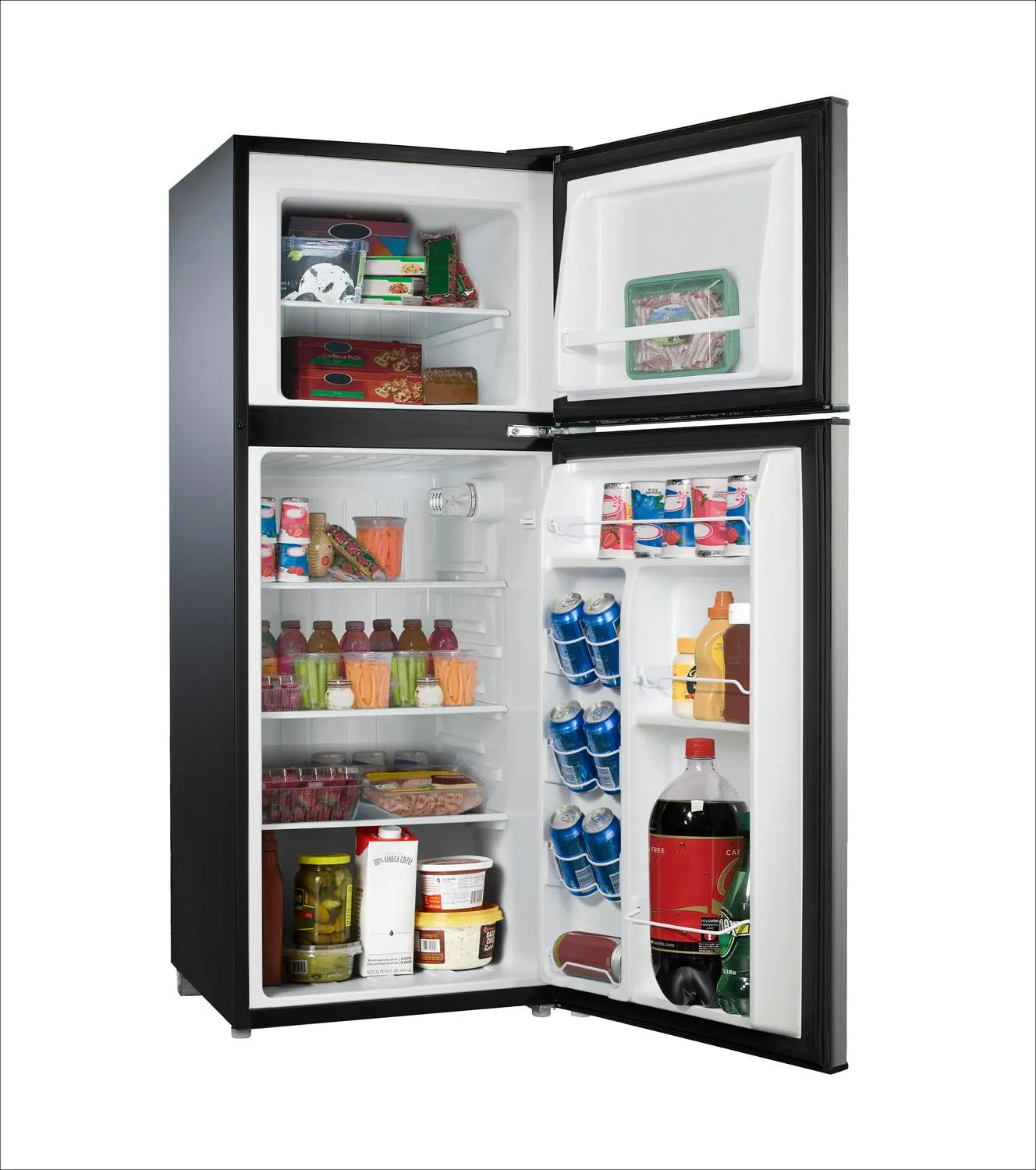 2026 4.6. Cu ft Two Door Mini Refrigerator with Freezer, Stainless Steel