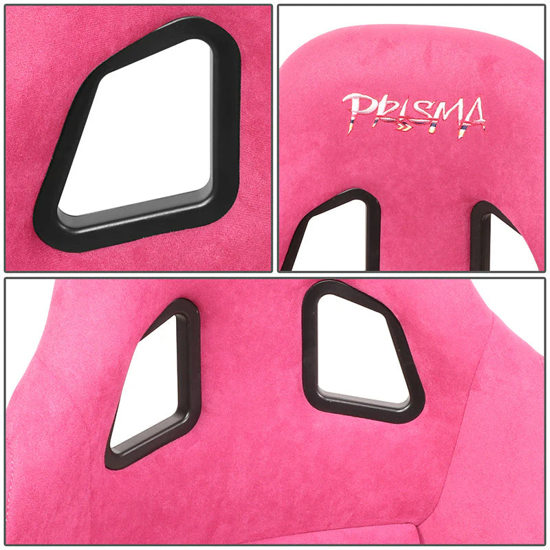 Vegan Micro Fiber Fixed Back Racing Bucket Seat Universal