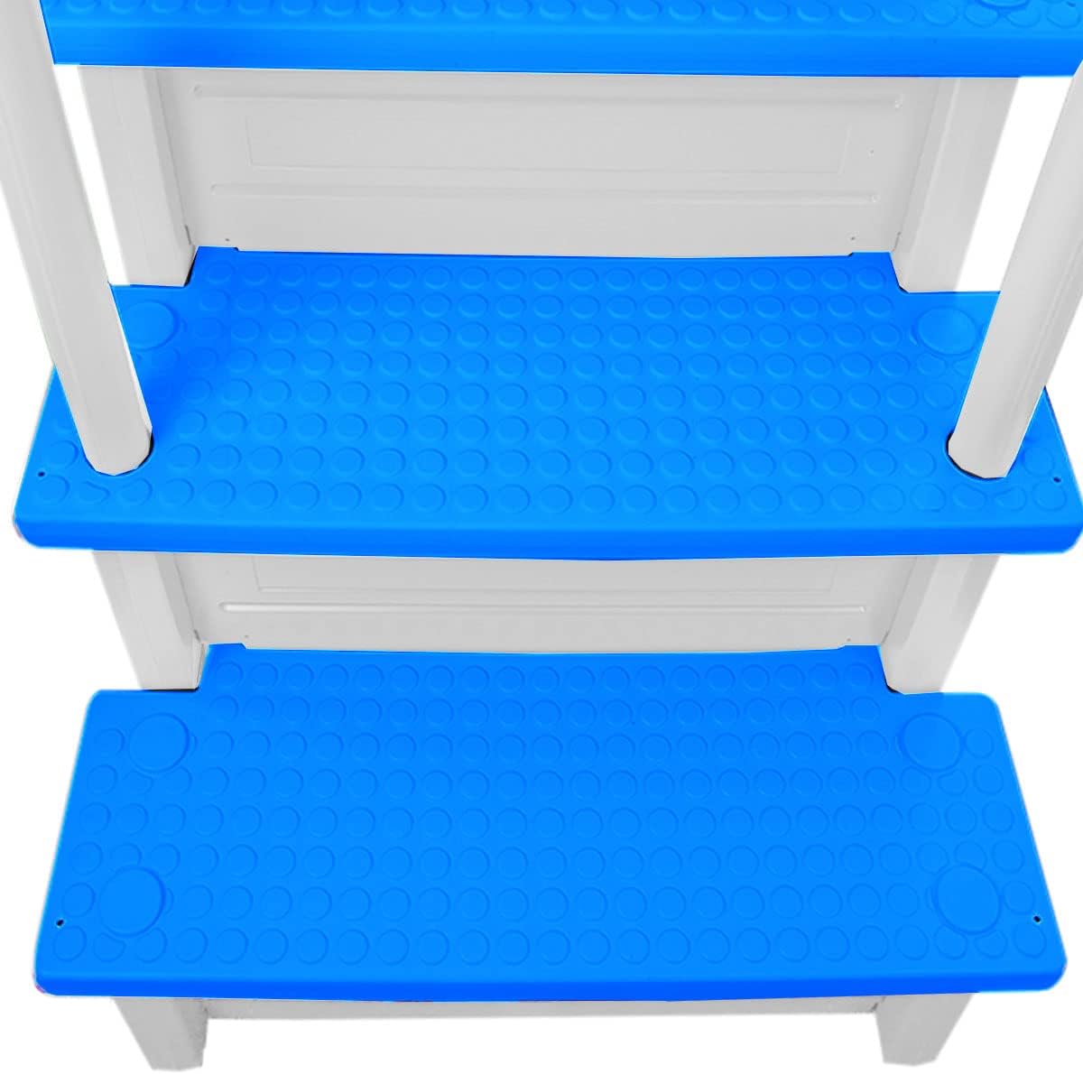 2026 Select Anti-Slip in-Pool Steps | Gray | for Above Ground Swimming Pools | Can Mount to Decks 48′′ to 54′′ H | Safety Stairs Capacity Up to 300 lbs