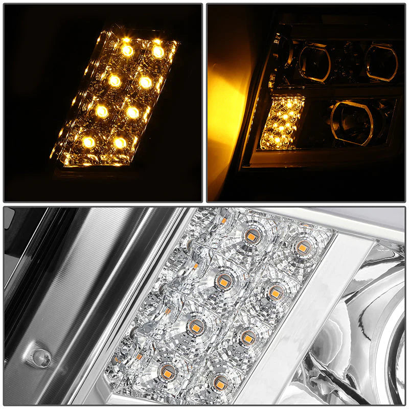 LED DRL Projector Headlights 17-22 Nissan Titan, 16-22 Titan XD