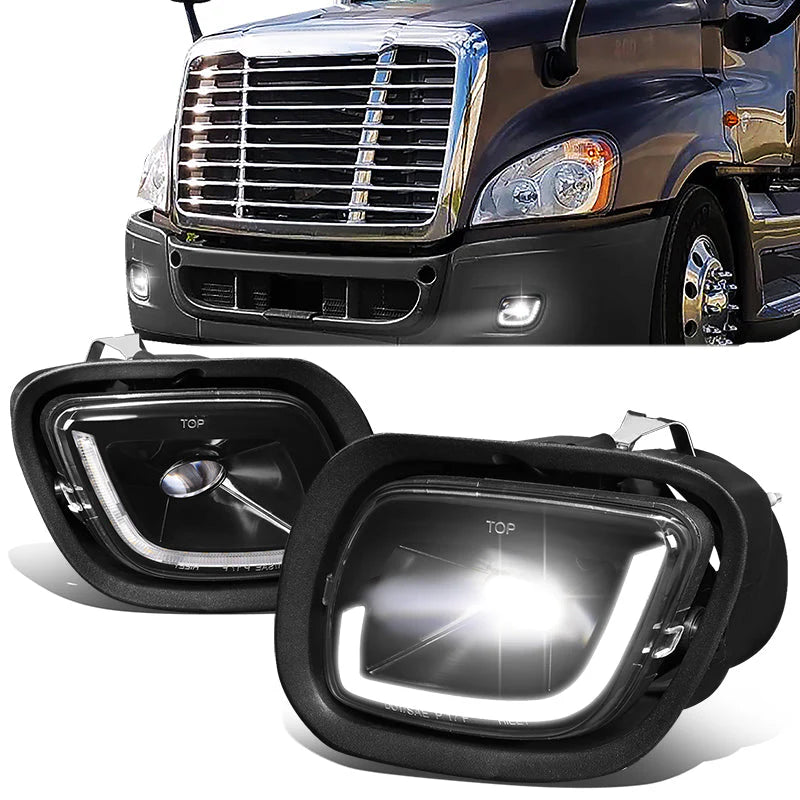 LED DRL Projector Fog Lights 08-17 Freightliner Cascadia