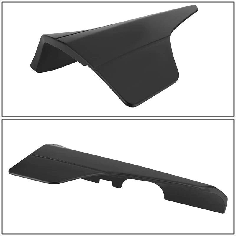 Pair Matte Black Rear Door Side Skirt Panel Splitters 17-22 Tesla Model 3