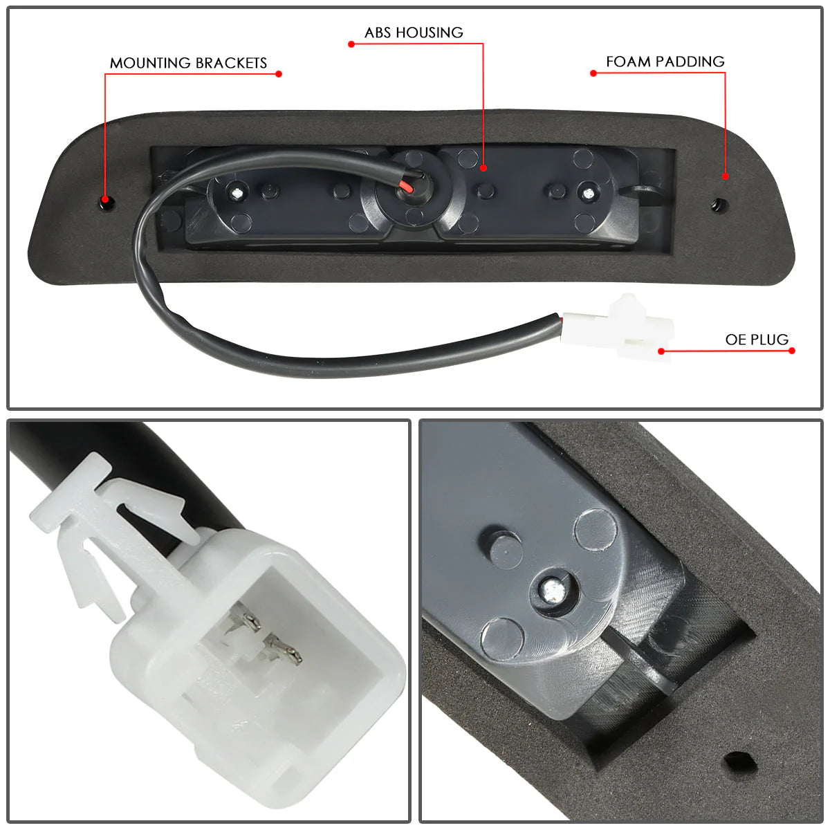 LED Sequential 3rd Brake Light 95-15 Toyota Tacoma 16-23 Tacoma Access Extended Cab