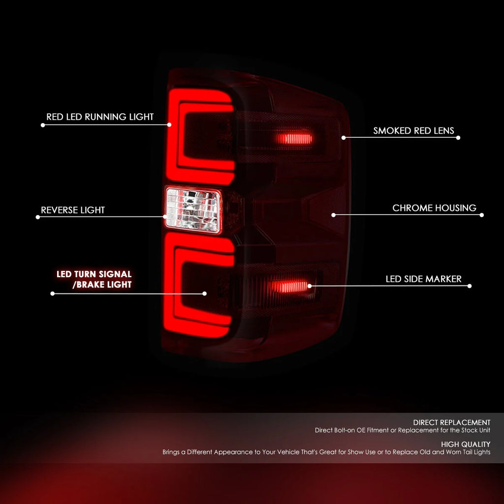 LED Brake Tail Lights 14-19 Chevy Silverado 1500 2500HD 3500HD