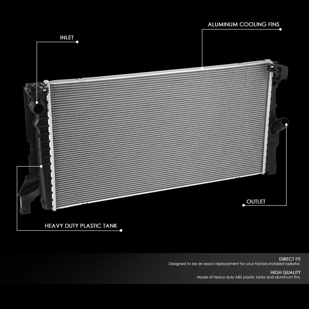 13543 Replacement Radiator 14-18 Mini Cooper
