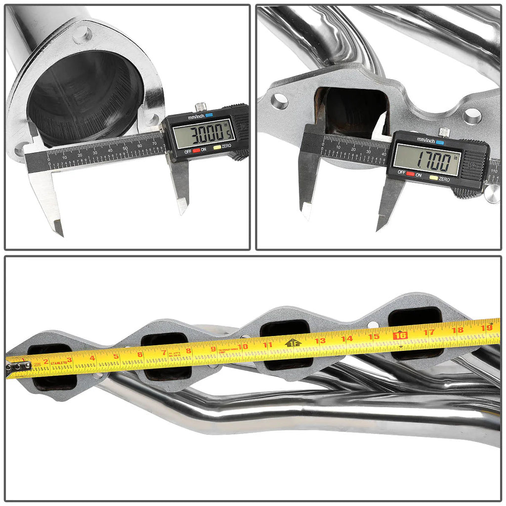 65-73 Chevy/ GM BBC V8 Square Port 366 396 402 427 454 Shorty Exhaust Header - Stainless Steel