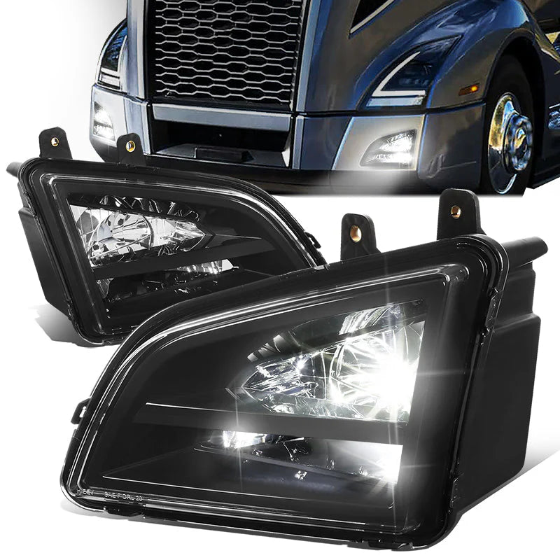 LED Clear Lens Fog Lights 18-22 Volvo VNL