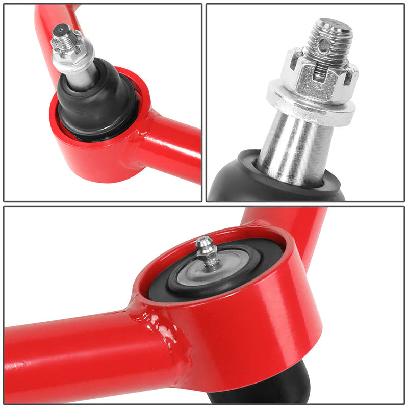 09-18 Dodge Ram 1500, 19-24 Classic 2 in. to 4 in. Lift Front Upper Control Arms - Red