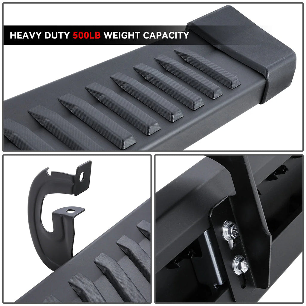 6 in. Wide Flat Step Running Boards 04-14 Ford F150 Crew Cab