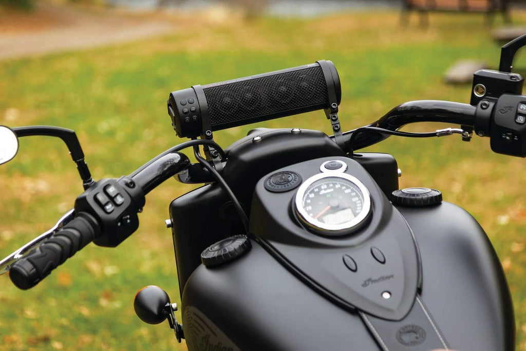 2026 Road Thunder 300W Waterproof Bluetooth Motorcycle Sound Bar, Handlebar Mount, Satin Black