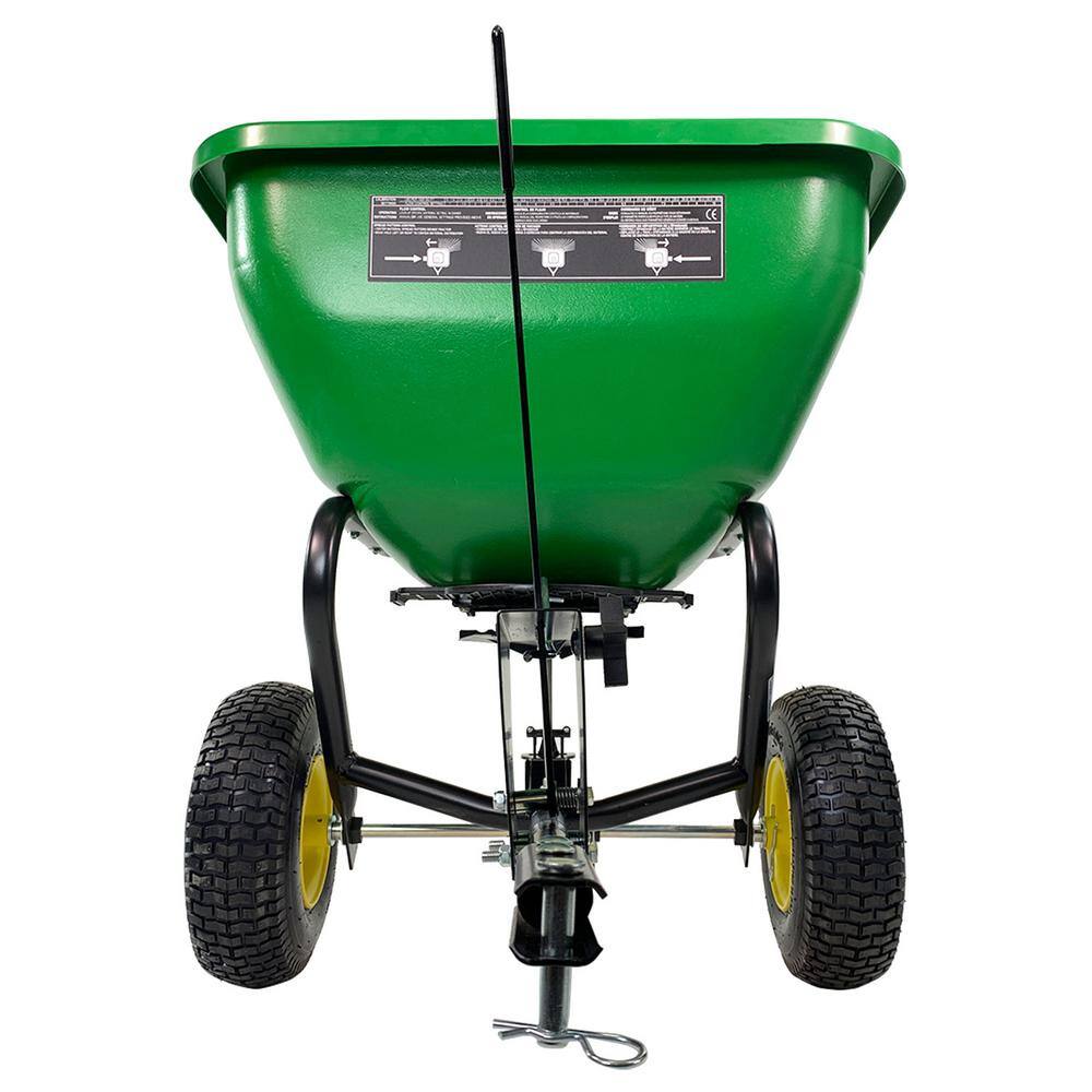 2026 175 lb Tow-Behind Broadcast Spreader, Rustproof Poly Hopper, Universal Fit