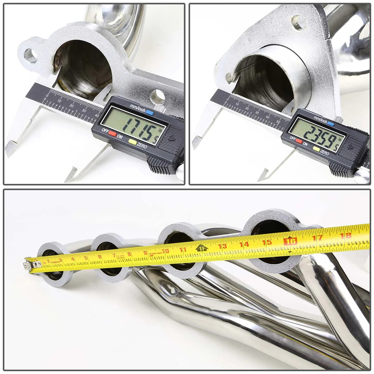 07-13 Chevy Silverado Avalanche 06-14 GMC Yukon Long Tube Exhaust Header w/Y-Pipe - Stainless Steel
