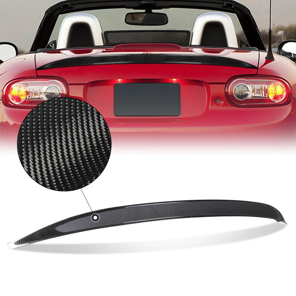 V-Style Carbon Fiber Rear Trunk Lid Spoiler 06-15 Mazda MX-5 Miata NC