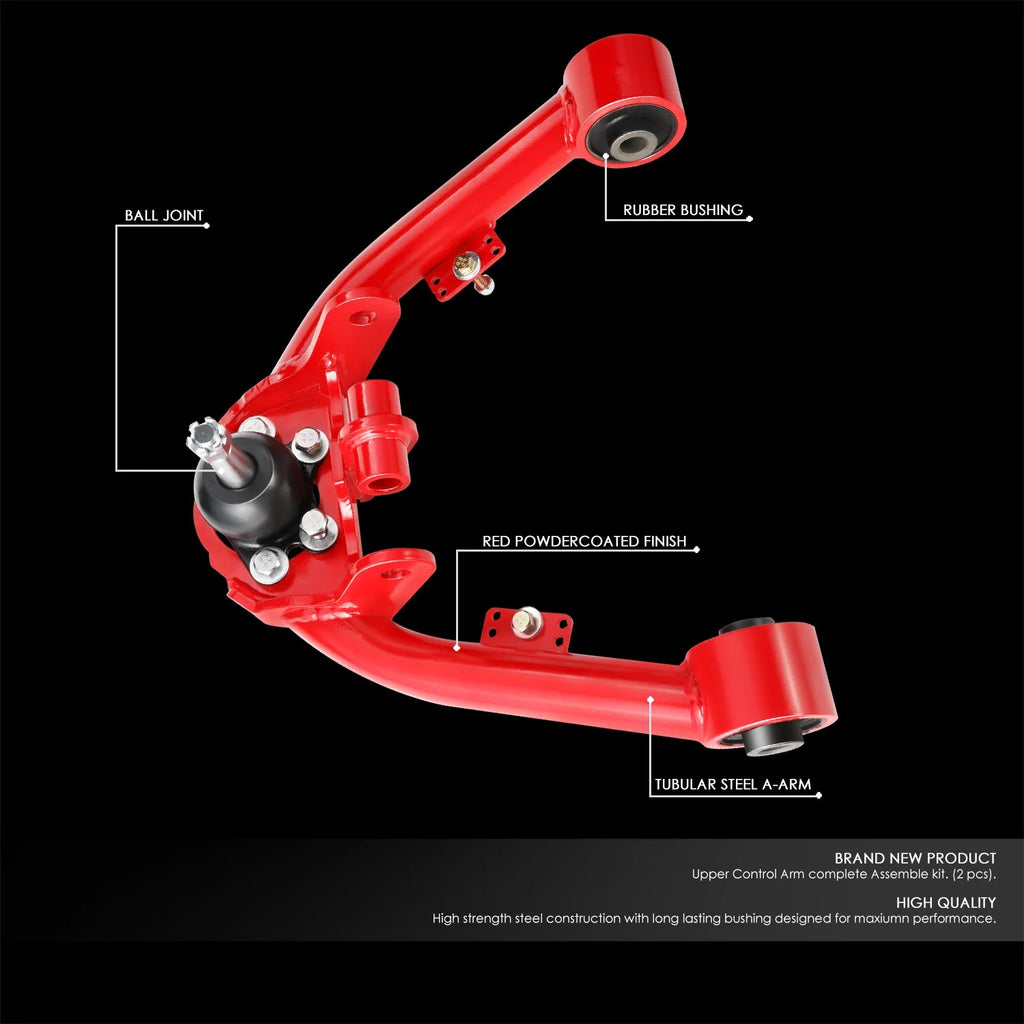 19-22 Ram 1500 2-4 in. Lift Front Upper Control Arms w/Dual Shock Mount (Red)