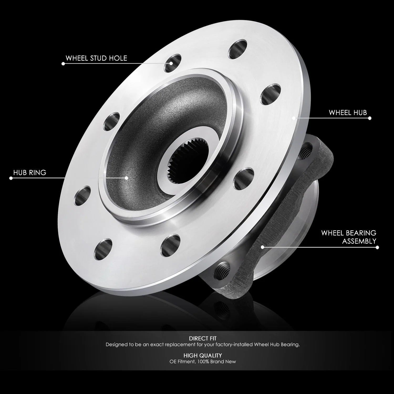 Front Wheel Bearing & Hub Assembly 94-99 Dodge Ram 2500 4WD