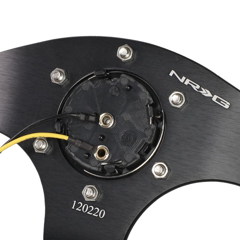 320mm Flat Bottom Black Leather Grip Steering Wheel Universal