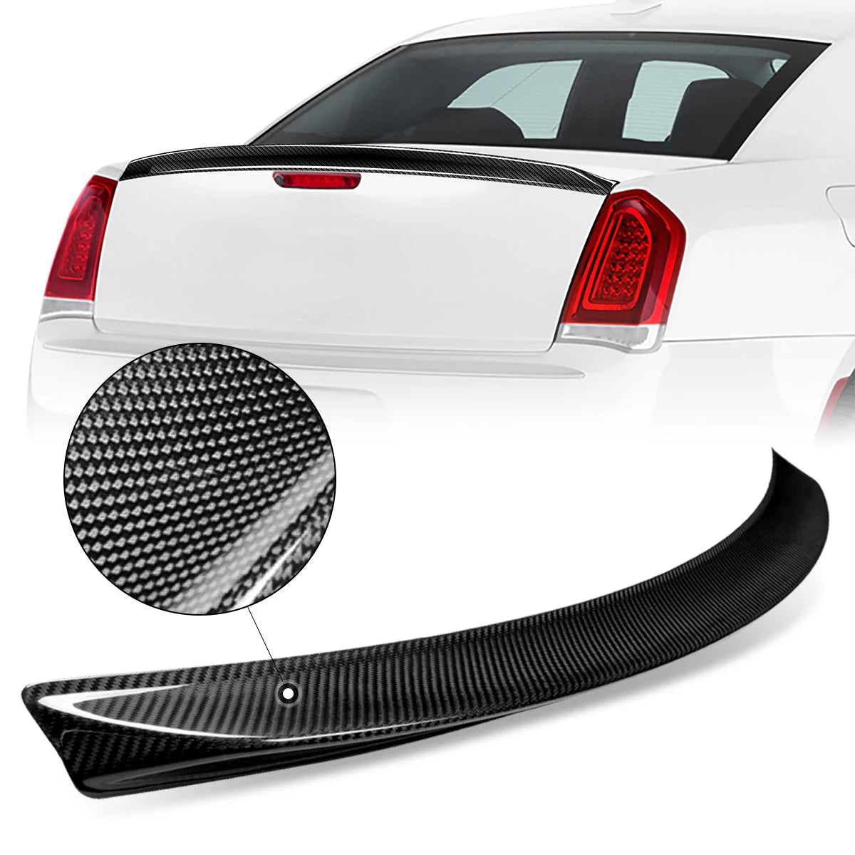 OE-Style Carbon Fiber Rear Trunk Lid Spoiler 11-22 Chrysler 300