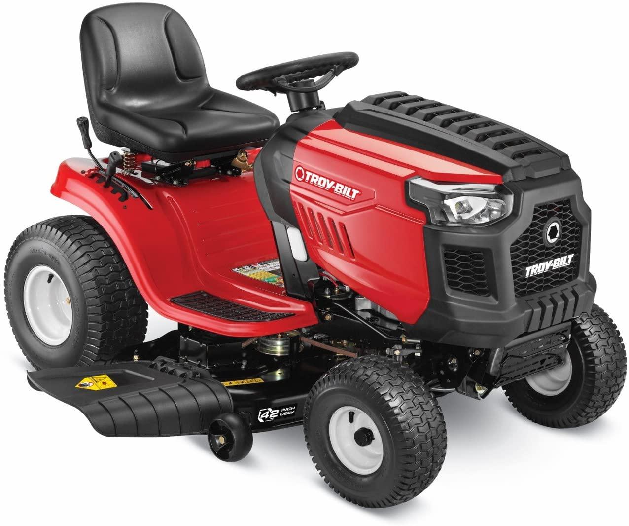 2026 Troy-Bilt Horse 42′′ Hydrostatic Lawn Riding Mower, 579cc Engine, High Back Seat, 2-Year Warranty