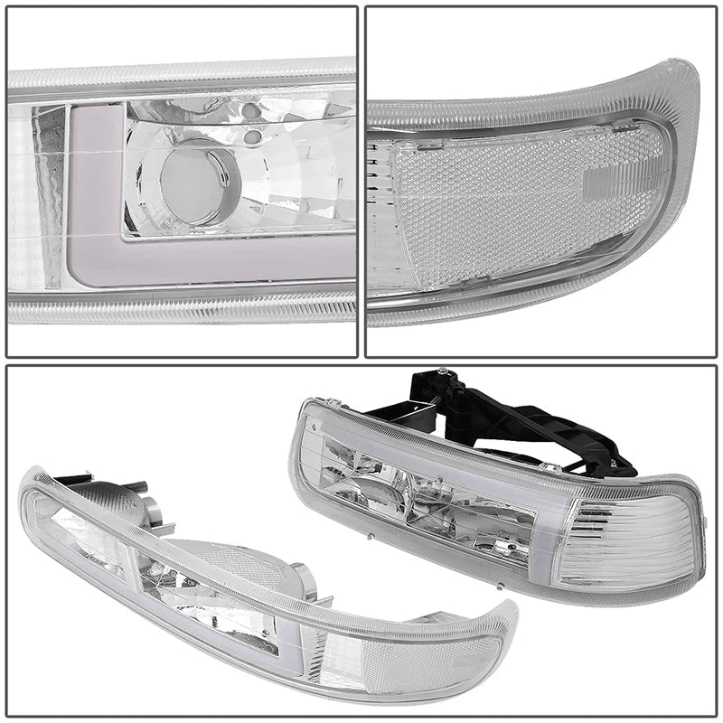 LED DRL Headlights 99-02 Chevy Silverado 1500-3500, 00-06 Suburban 1500 2500 Tahoe
