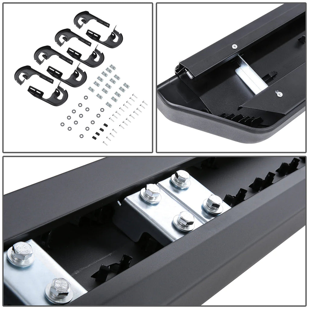 6 in. Wide Flat Step Running Boards 04-14 Ford F150 Crew Cab
