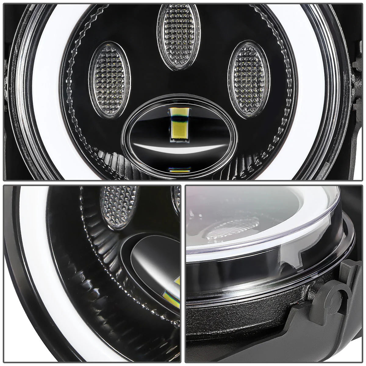 LED Halo Projector Fog Lights w/ Switch Wiring Harness 03-07 GMC Sierra 1500-3500 Classic
