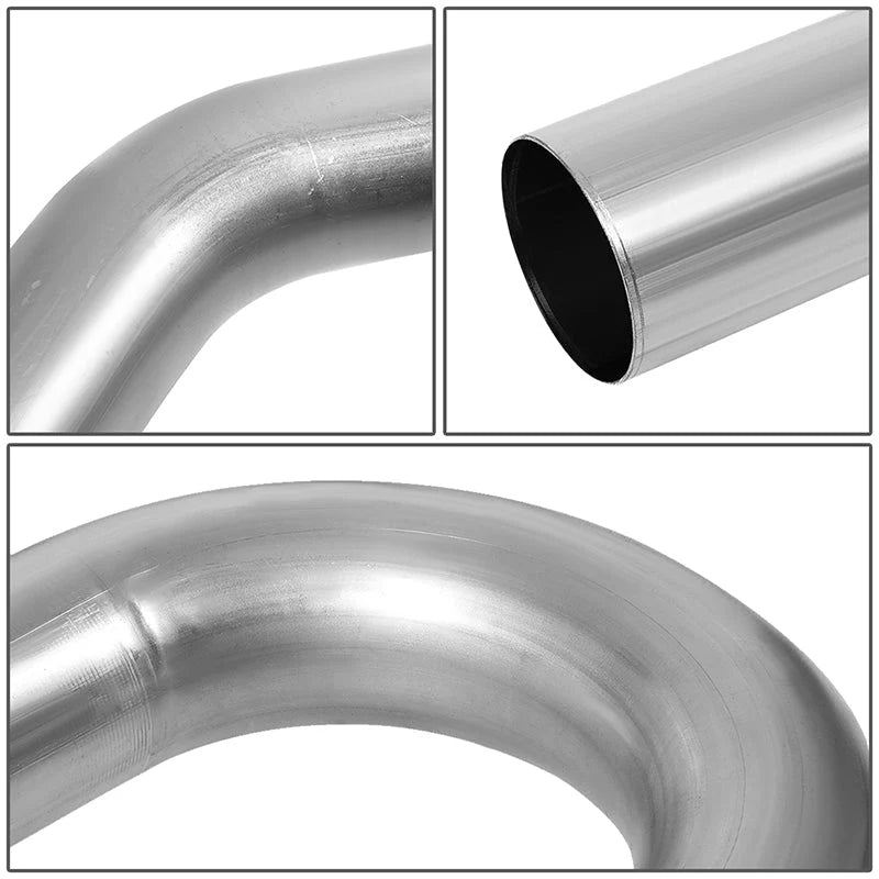 Universal 16Pcs 2.0 in. OD Steel DIY Custom Exhaust Tubing Pipe Straight & Bend Kit