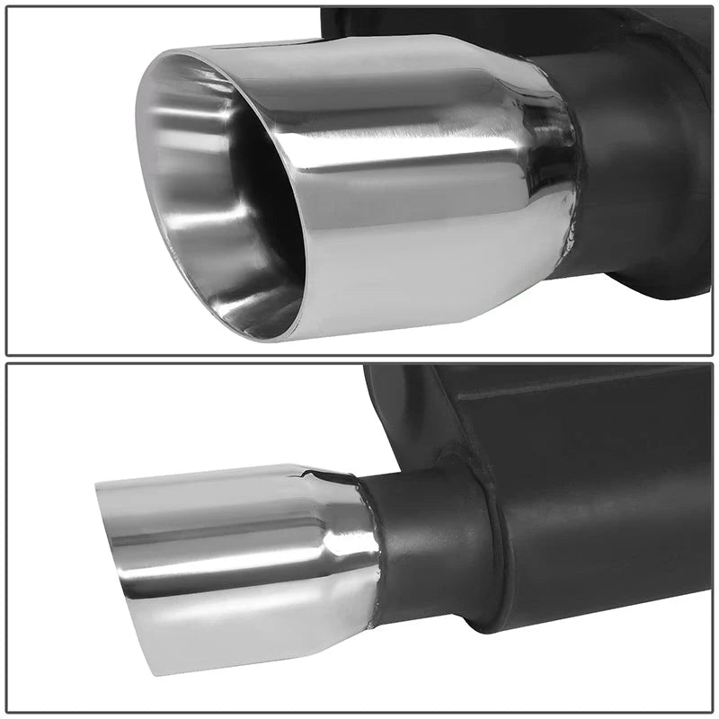 Axle-back Exhaust Systems w/3.75 in. OD Stainless Steel Muffler Tip 13-14 Ford Mustang 5.0L 2Pcs
