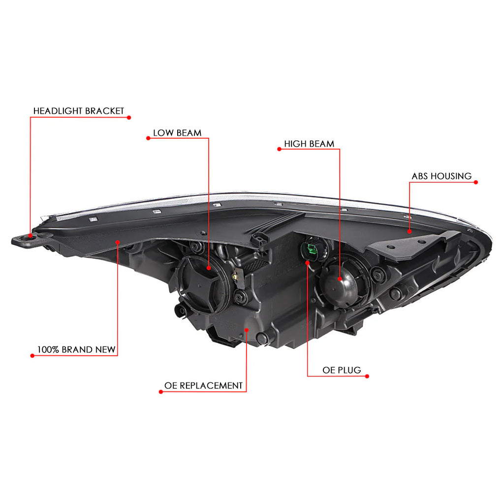 Factory Style Projector Headlight (Left) 19-21 Kia Forte Sedan
