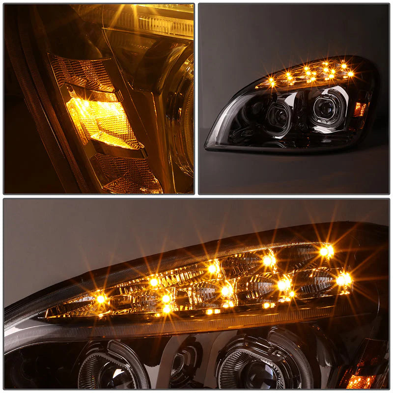 LED DRL Sequential Projector Headlights 08-17 Freightliner Cascadia