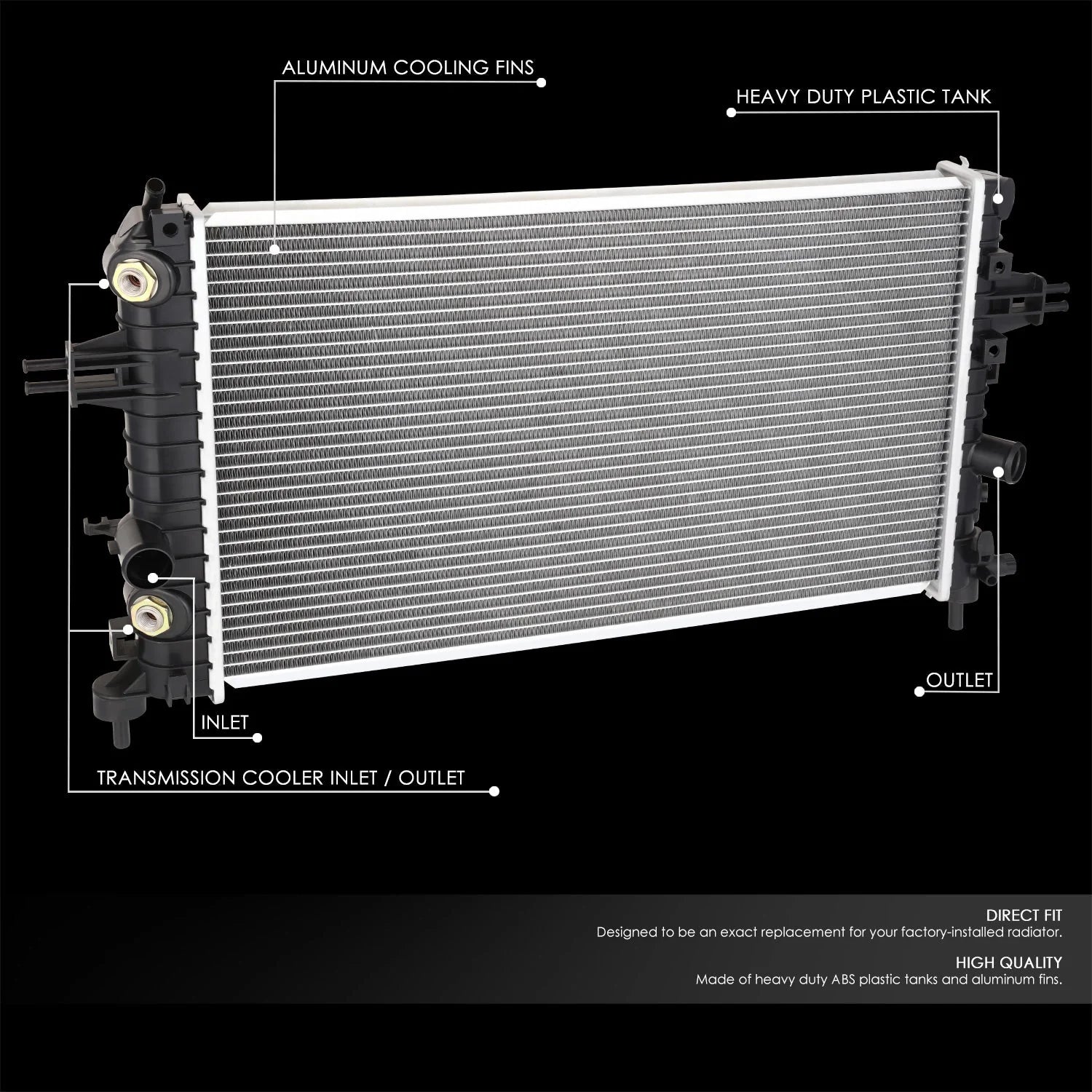 13058 Replacement Radiator 08-09 Saturn Astra 1.8L