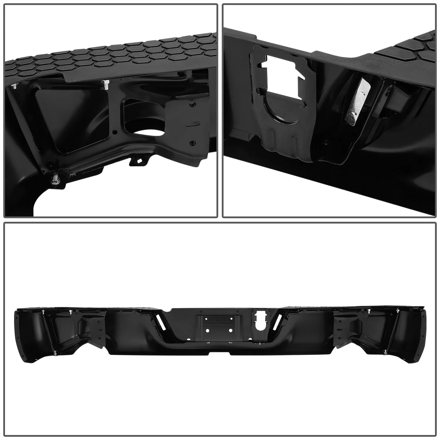 Modular Style Rear Step Bumper w/Dual Exhaust License Plate Lights 09-19 Dodge/Ram 1500 2500 3500