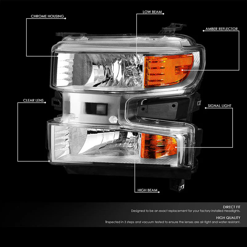 Factory Style Headlights 19-22 Chevy Silverado 1500
